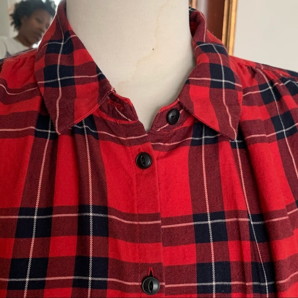MADEWELL Mira Short Sleeve Button Down Top Plaid - Picture 10 of 12
